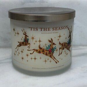 Bath & Body‎ Works TIS THE SEASON 3 Wick Scented Candle Reindeer 14.5 OZ Large
